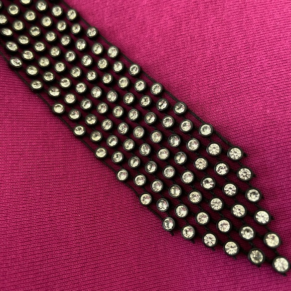 Mesh blinged tie.  42” long, 1.4”wide - Picture 4 of 5